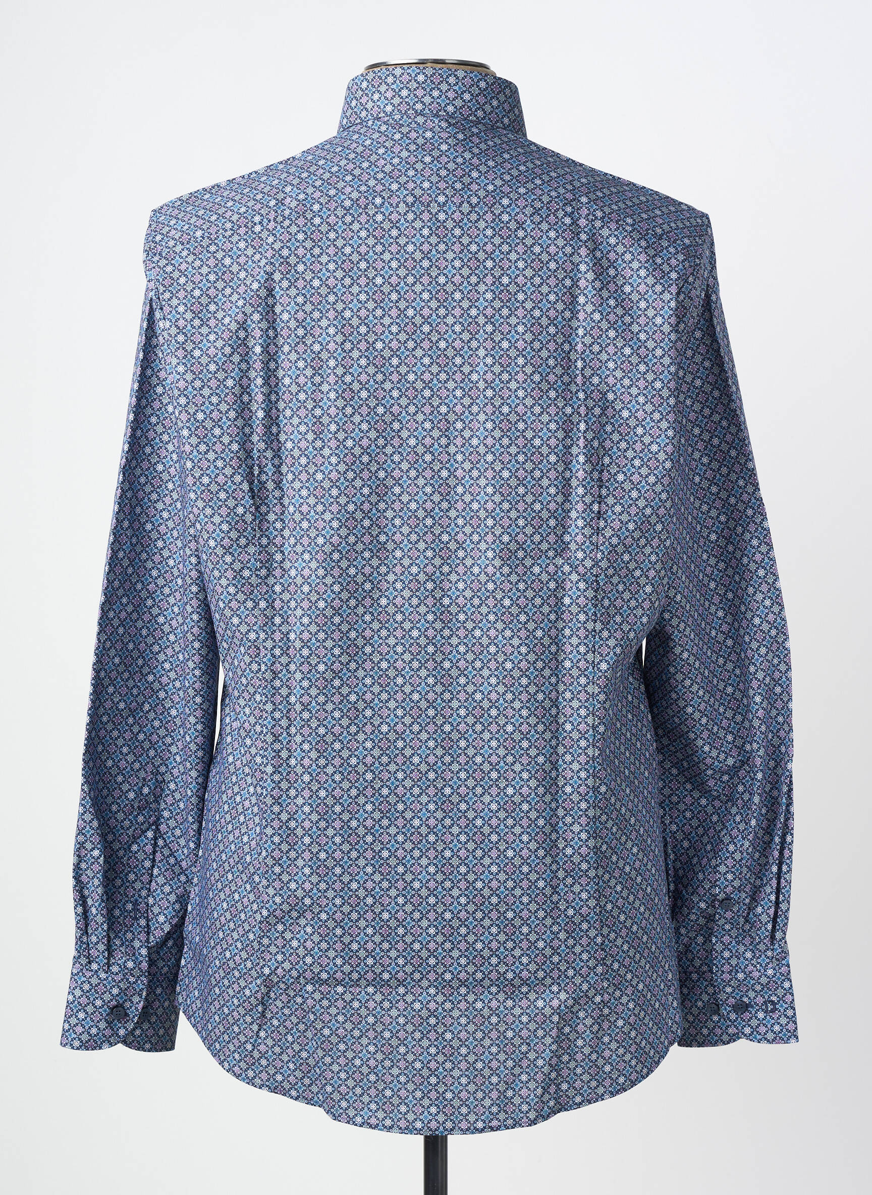 Chemise manches longues imprimé fantaisie bleu OLYMP homme
