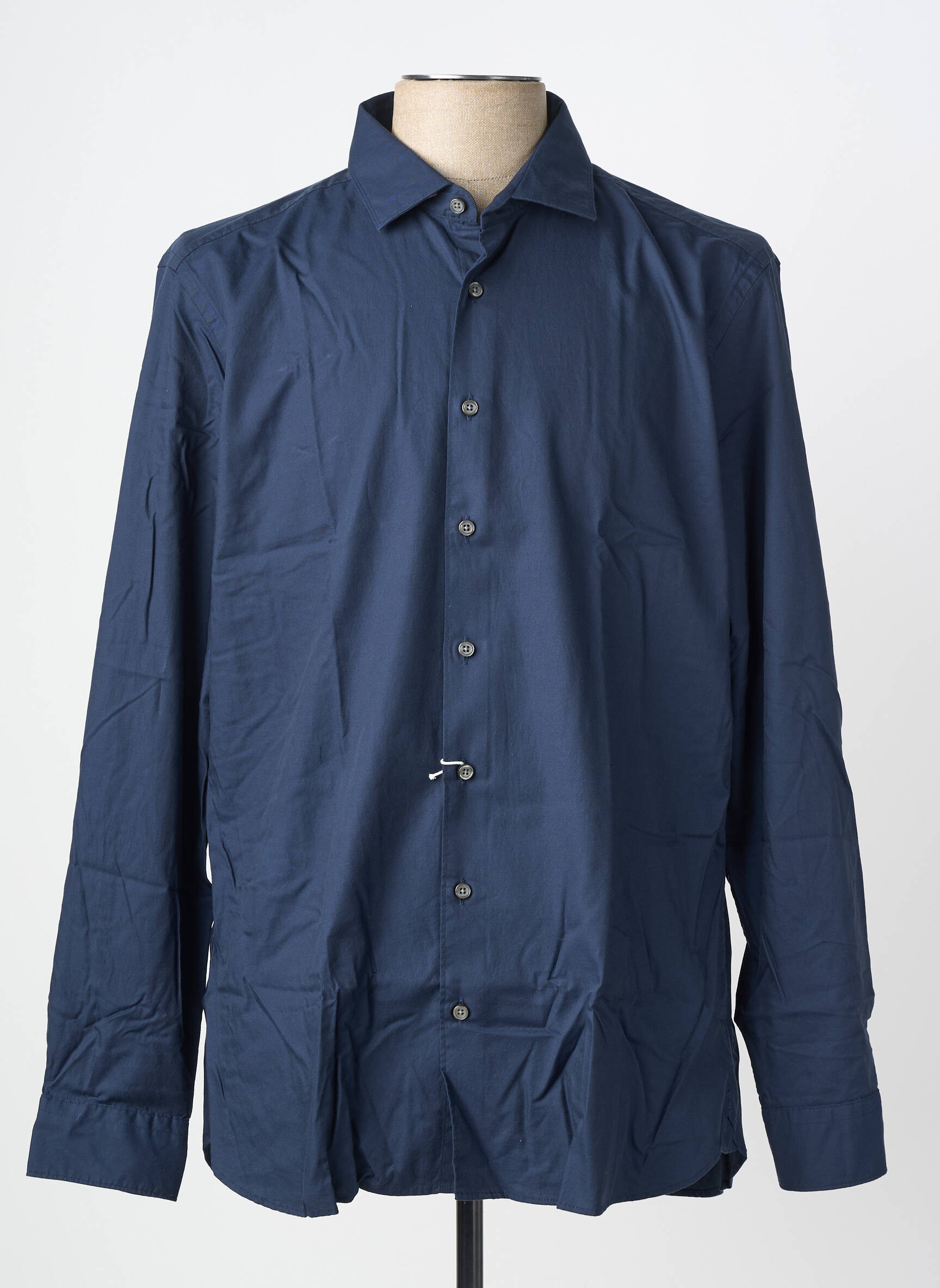 Chemise manches longues coupe droite bleu OLYMP homme