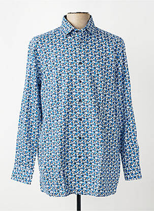 Chemise manches longues coupe cintrée bleu OLYMP homme