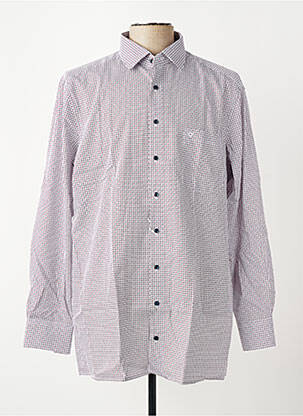 Chemise manches longues coupe droite rouge OLYMP homme