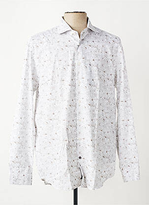 Chemise manches longues coupe cintrée marron DANIEL HECHTER homme