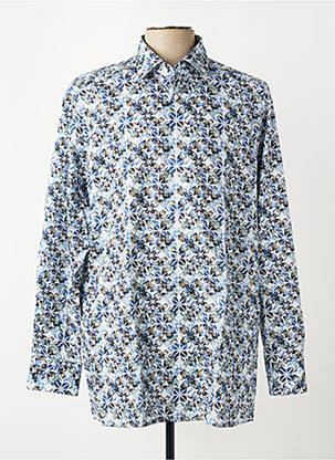 Chemise manches longues coupe droite bleu OLYMP homme