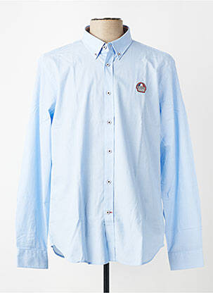 Chemise manches longues coupe cintrée bleu DELAHAYE homme