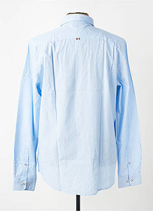 Chemise manches longues coupe cintrée bleu DELAHAYE homme