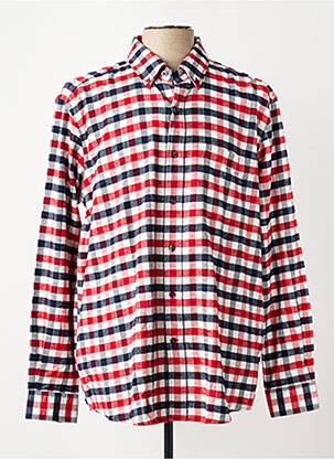 Chemise manches longues poches rouge DANIEL HECHTER homme