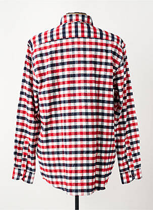 Chemise manches longues poches rouge DANIEL HECHTER homme