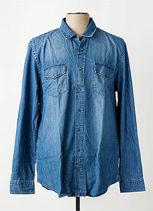 Chemise manches longues poches bleu DANIEL HECHTER homme