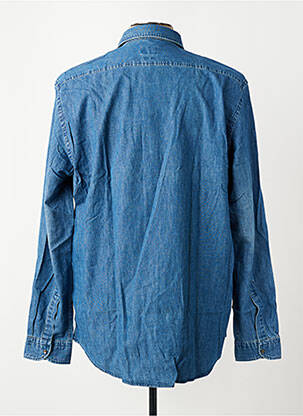Chemise manches longues poches bleu DANIEL HECHTER homme
