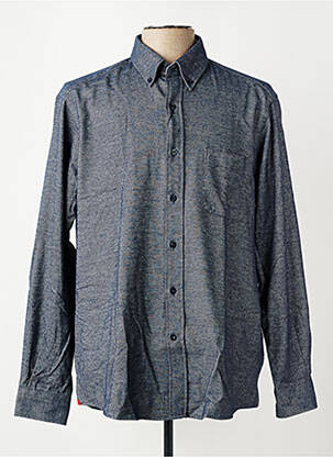 Chemise manches longues poches bleu DANIEL HECHTER homme