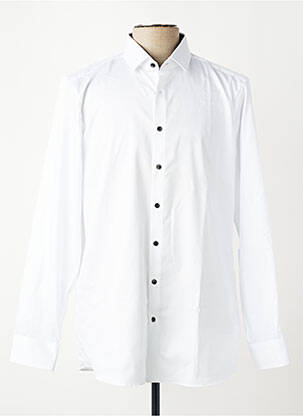 Chemise manches longues coupe cintrée blanc OLYMP homme