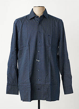 Chemise manches longues imprimé fantaisie bleu OLYMP homme