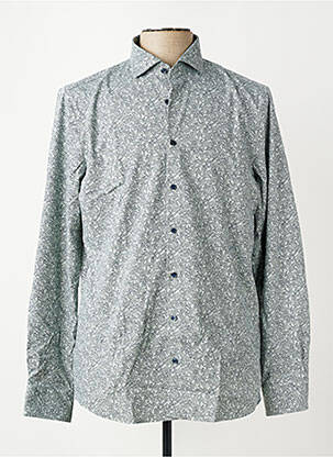 Chemise manches longues coupe cintrée vert OLYMP homme