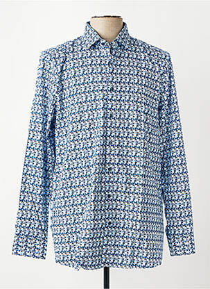 Chemise manches longues imprimé fantaisie bleu OLYMP homme