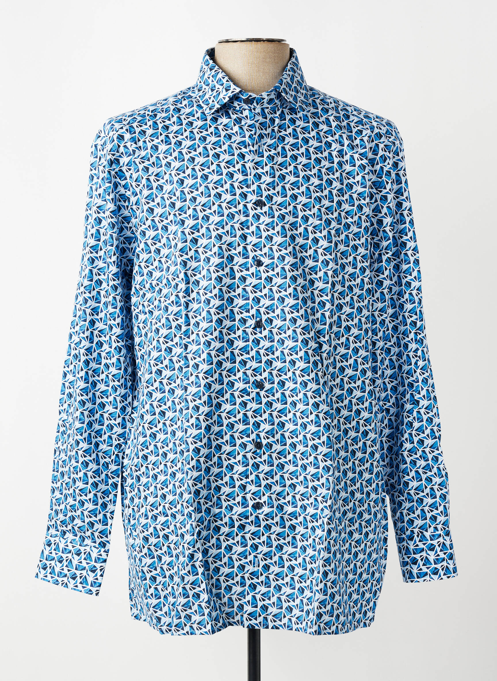 Chemise manches longues coupe cintrée bleu OLYMP homme