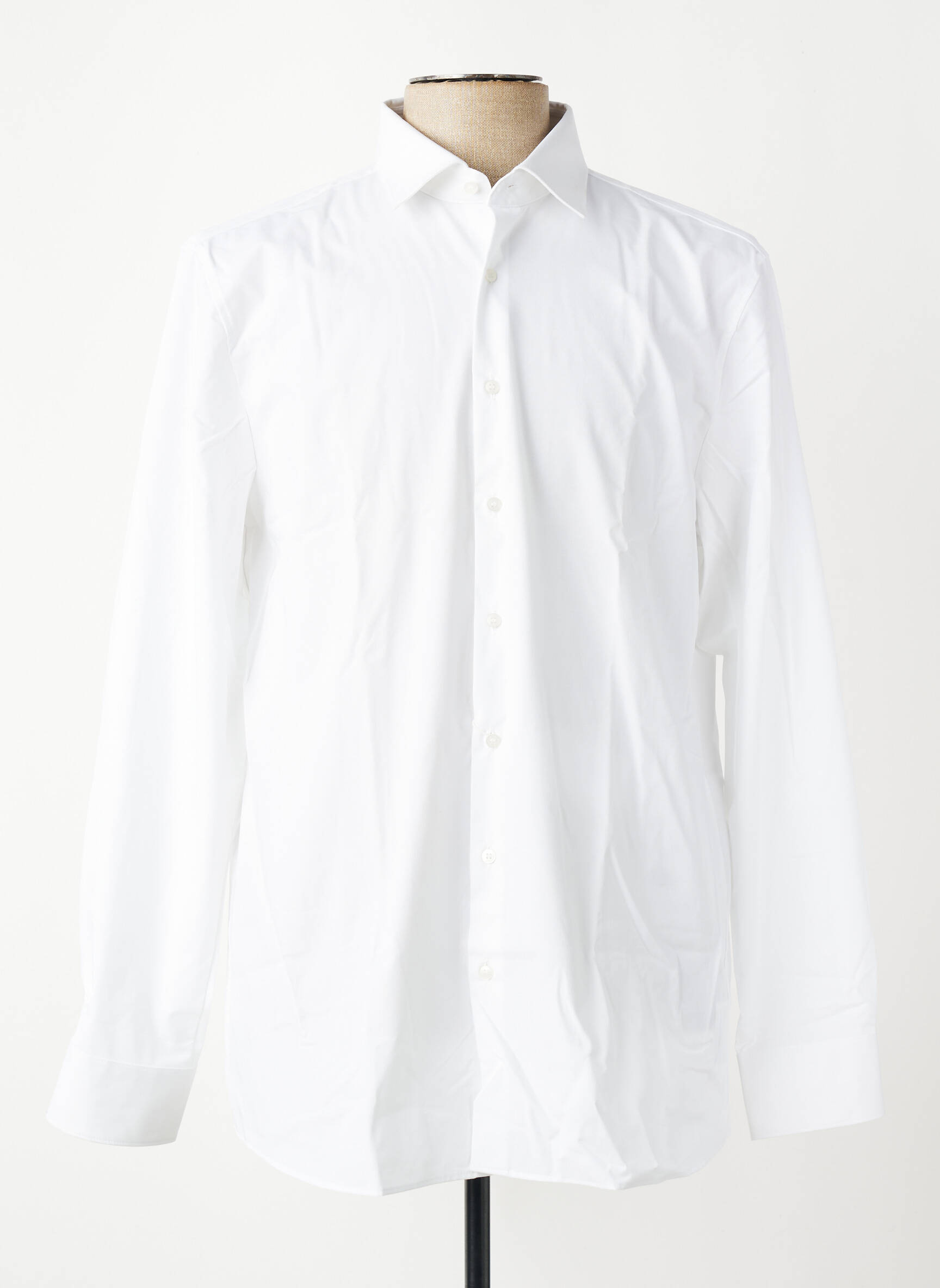 Chemise manches longues coupe cintrée blanc OLYMP homme