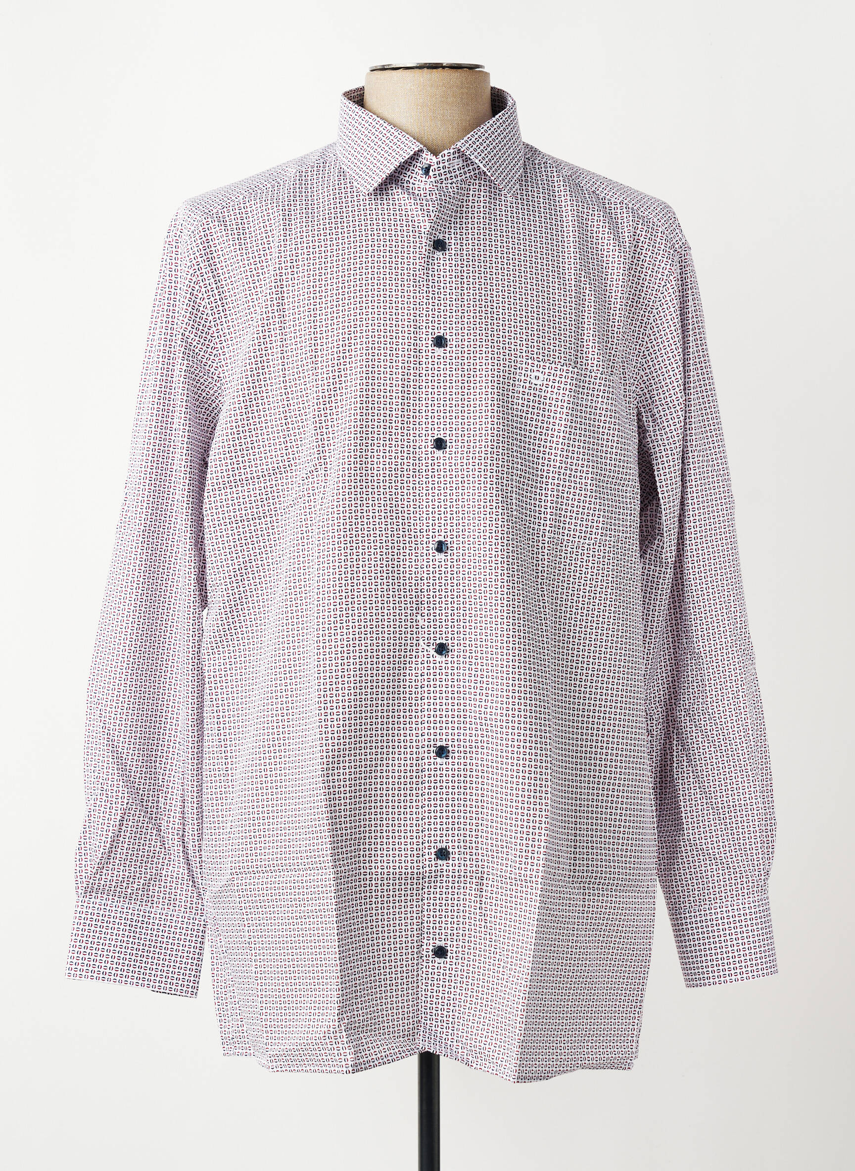 Chemise manches longues coupe droite rouge OLYMP homme