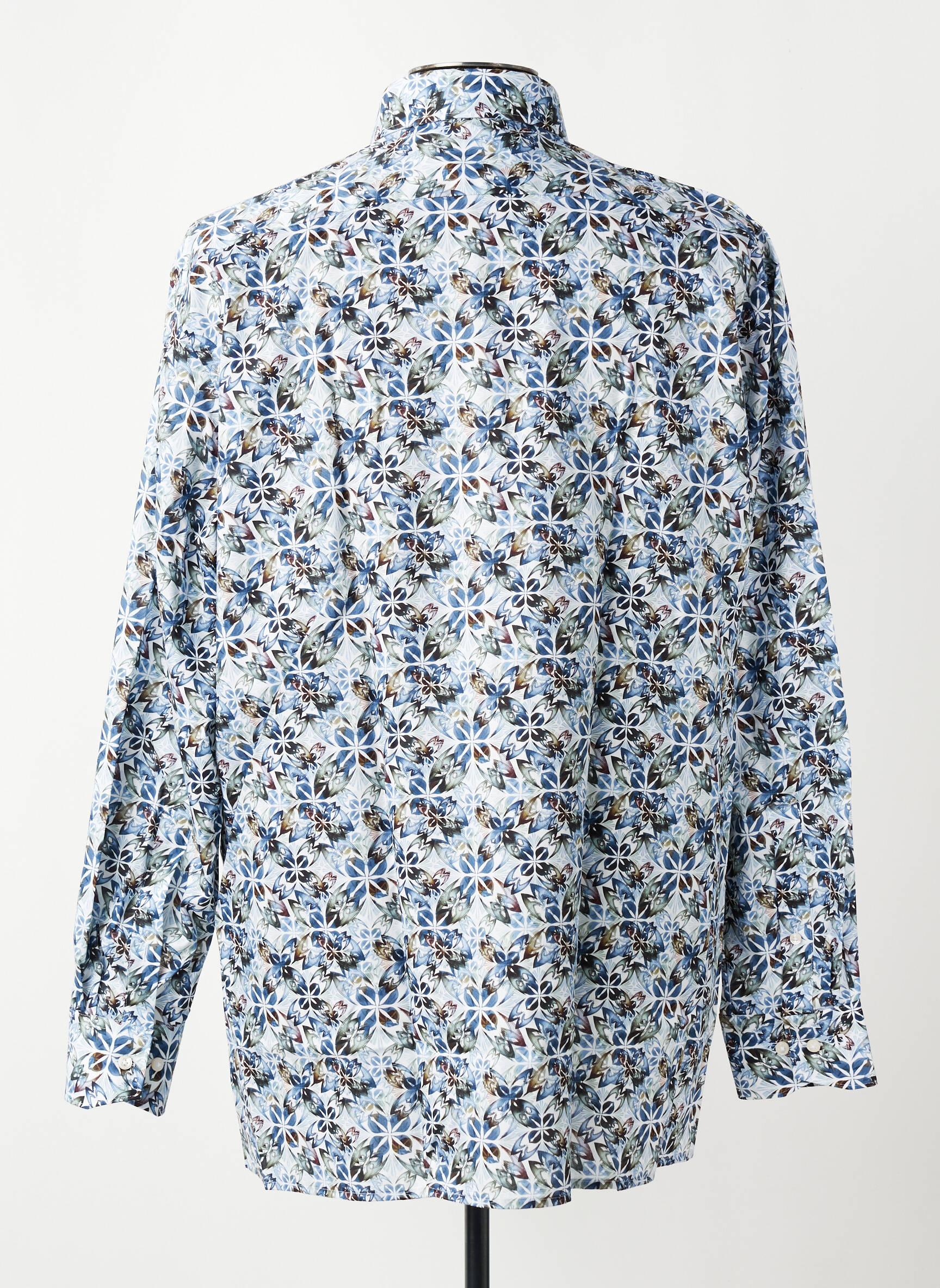 Chemise manches longues coupe droite bleu OLYMP homme