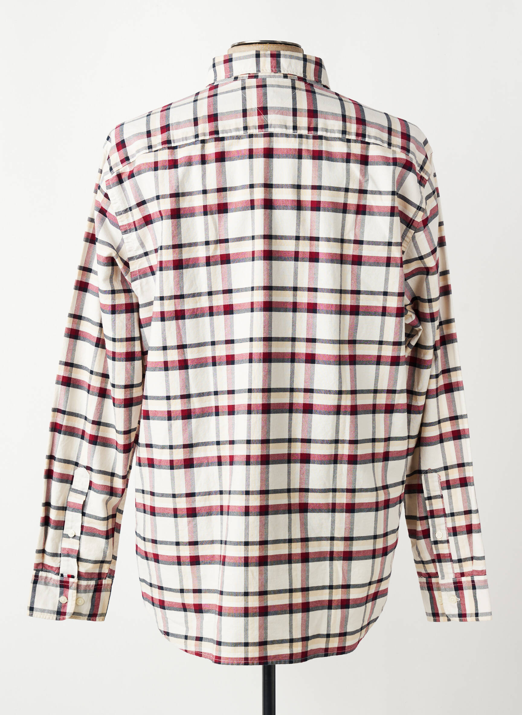 Chemise manches longues imprimé écossais rouge TOMMY HILFIGER homme