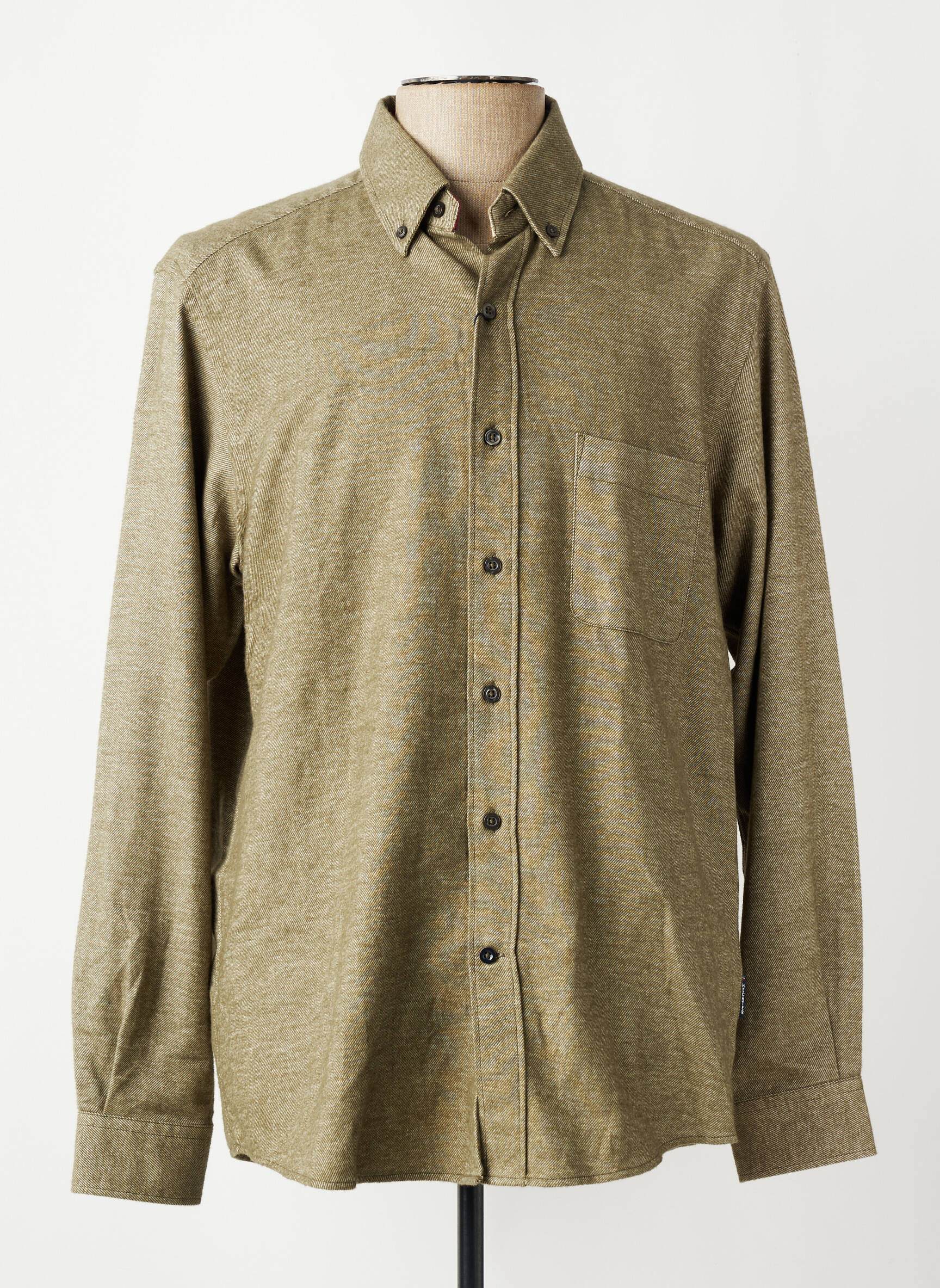 Chemise manches longues poches vert DANIEL HECHTER homme