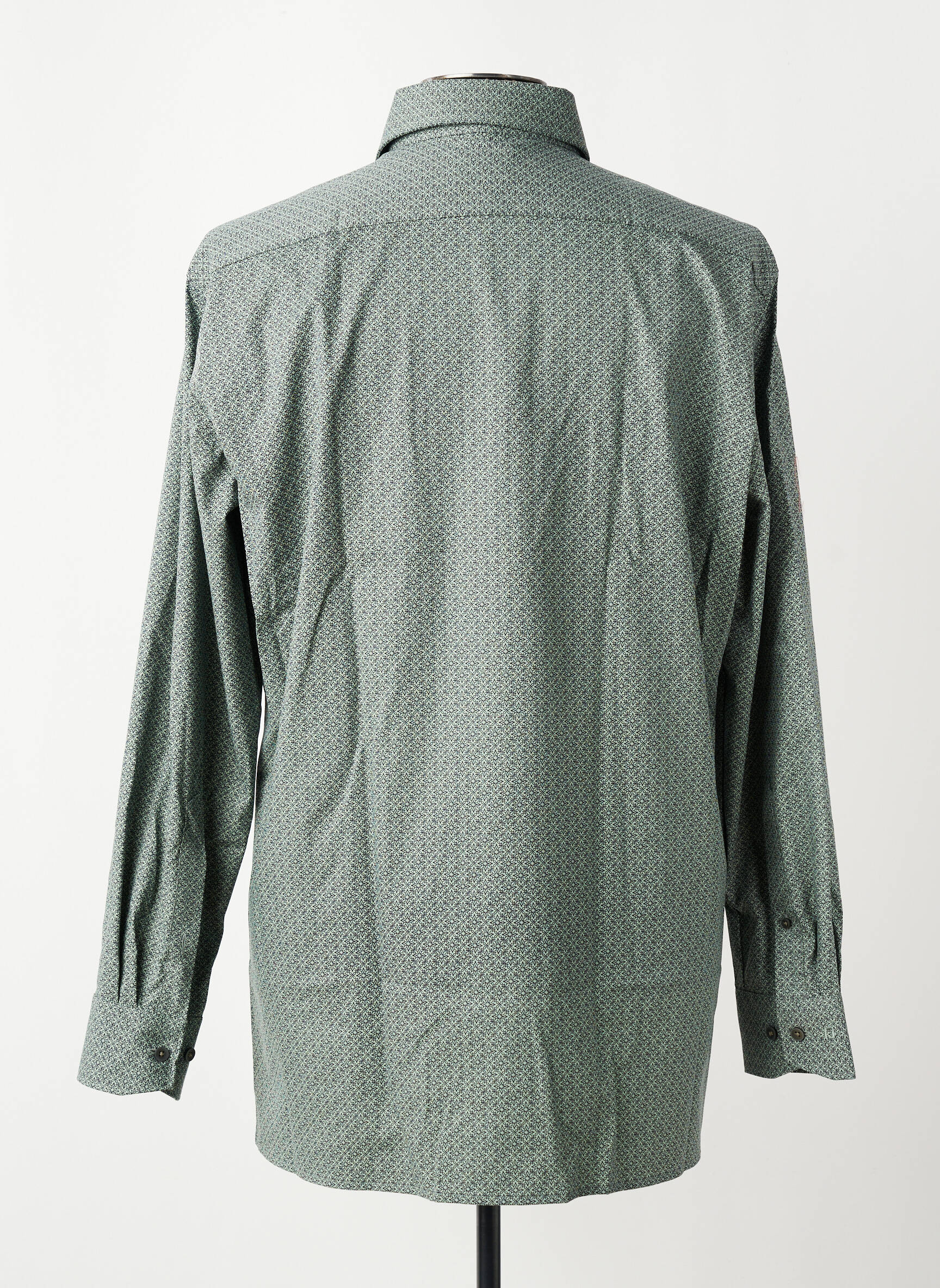 Chemise manches longues coupe cintrée vert OLYMP homme