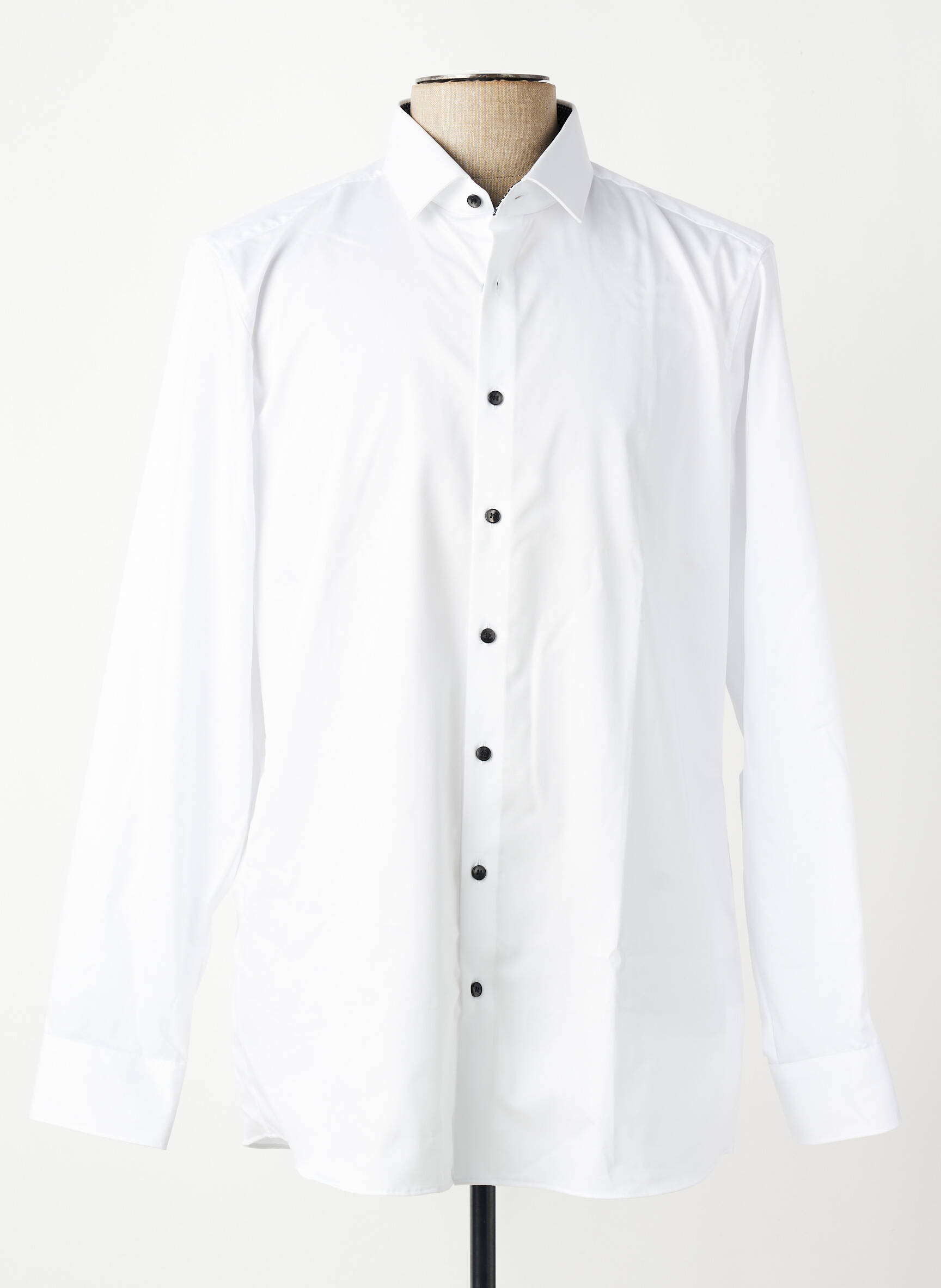 Chemise manches longues coupe cintrée blanc OLYMP homme