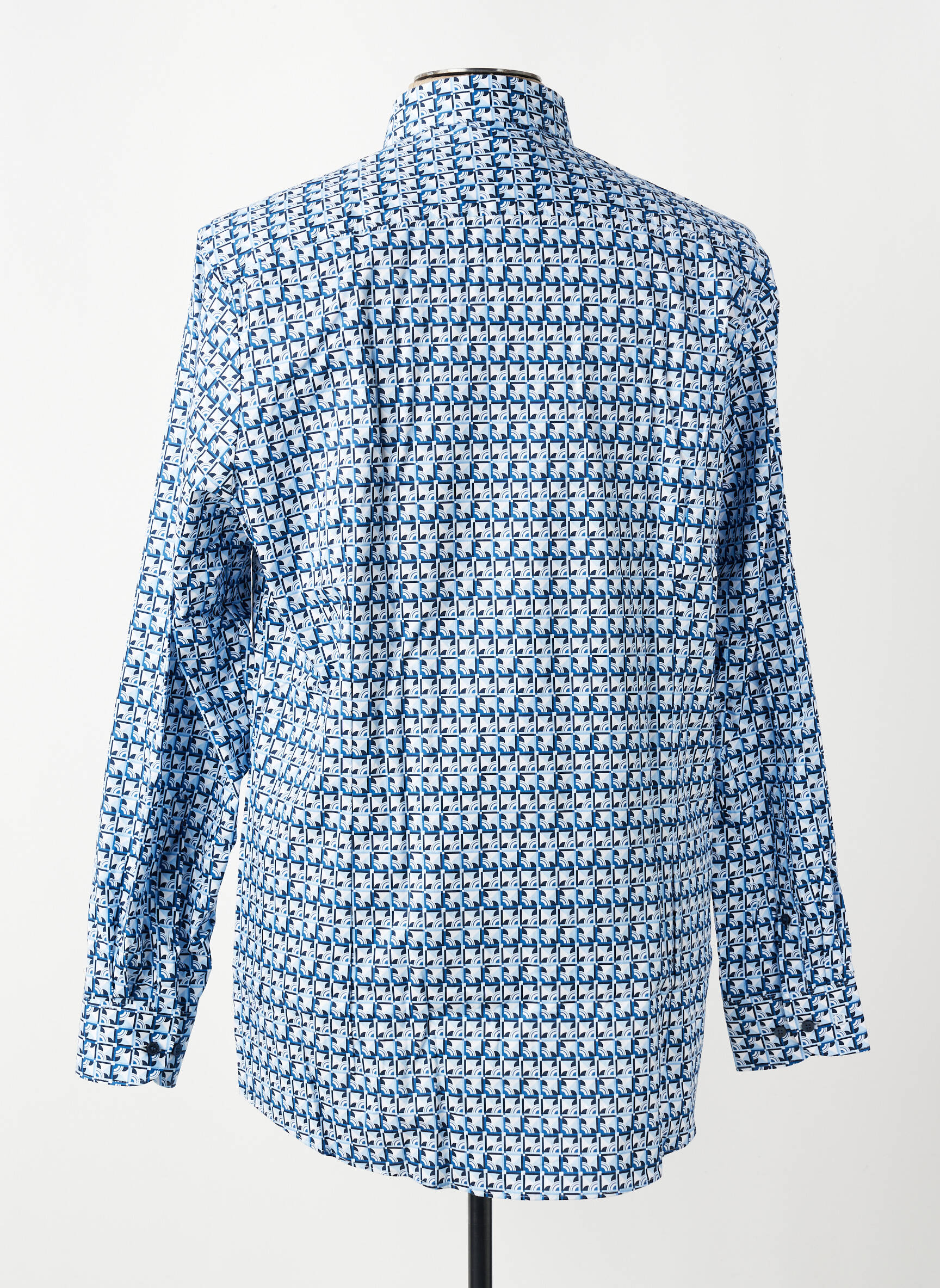 Chemise manches longues imprimé fantaisie bleu OLYMP homme