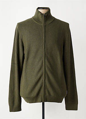 Gilet manches longues maille fine vert HECHTER STUDIO homme