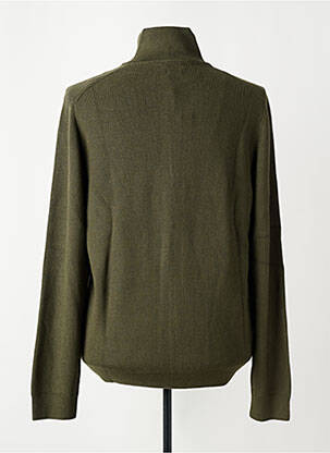 Gilet manches longues maille fine vert HECHTER STUDIO homme