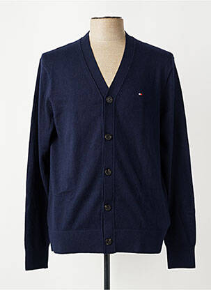 Gilet manches longues fermeture boutonnée sur le devant bleu TOMMY HILFIGER femme