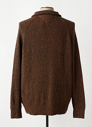 Pull coupe droite manches longues marron TOMMY HILFIGER femme