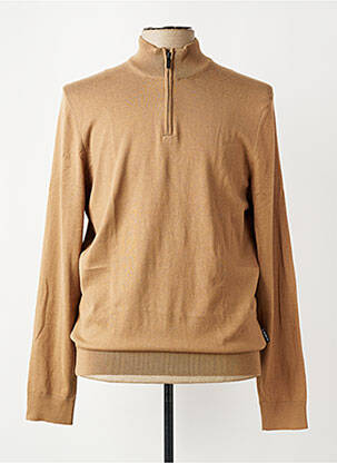 Pull manches longues manches longues marron clair HECHTER STUDIO homme