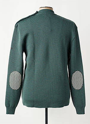 Pull col rond manches longues vert SAINT JAMES homme