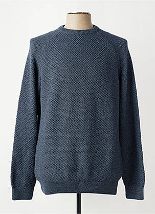 Pull col rond manches longues bleu HECHTER STUDIO homme
