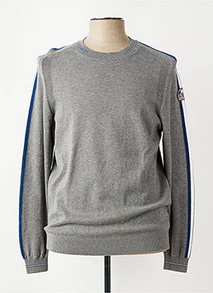 Pull col rond manches longues gris DELAHAYE homme