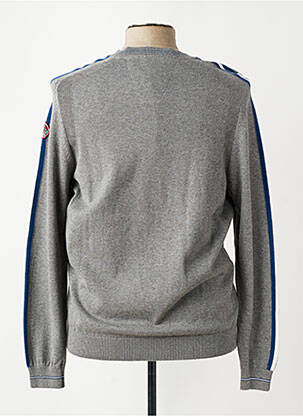 Pull col rond manches longues gris DELAHAYE homme