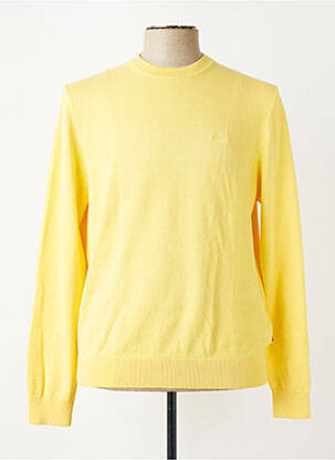 Pull col rond manches longues jaune HECHTER STUDIO homme
