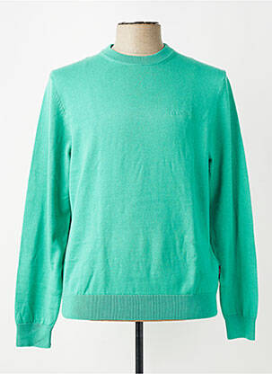 Pull col rond manches longues vert HECHTER STUDIO homme