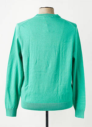 Pull col rond manches longues vert HECHTER STUDIO homme