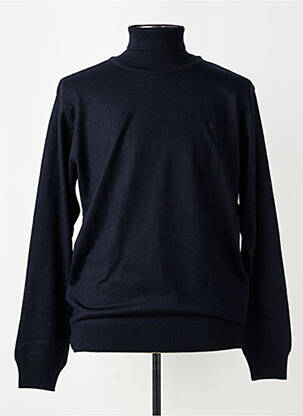 Pull col roulé coupe cintrée manches longues noir COFOX homme
