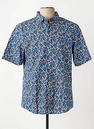 Chemise manches courtes imprimé fantaisie bleu OLYMP homme