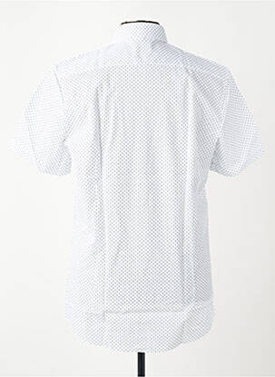 Chemise manches courtes imprimé fantaisie blanc OLYMP homme