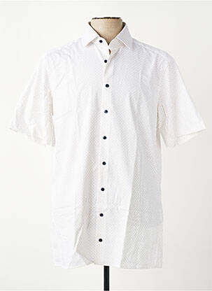 Chemise manches courtes imprimé fantaisie blanc OLYMP homme