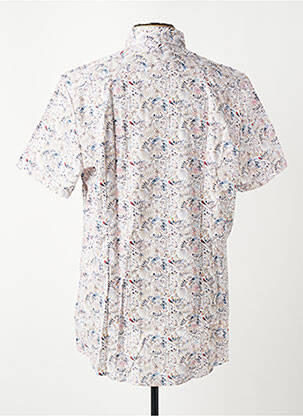 Chemise manches courtes imprimé fantaisie blanc OLYMP homme