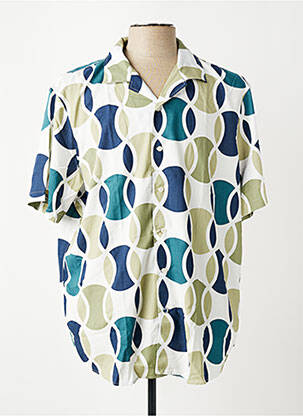 Chemise manches courtes imprimé fantaisie vert OLYMP homme