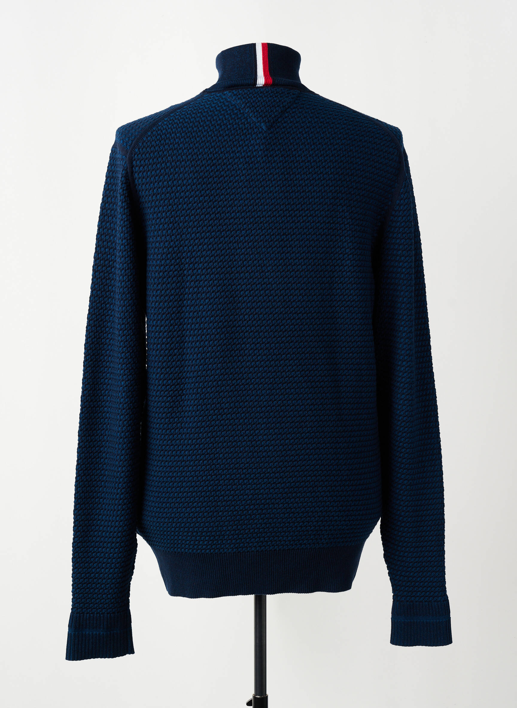Pull col roulé manches longues manches longues bleu TOMMY HILFIGER homme