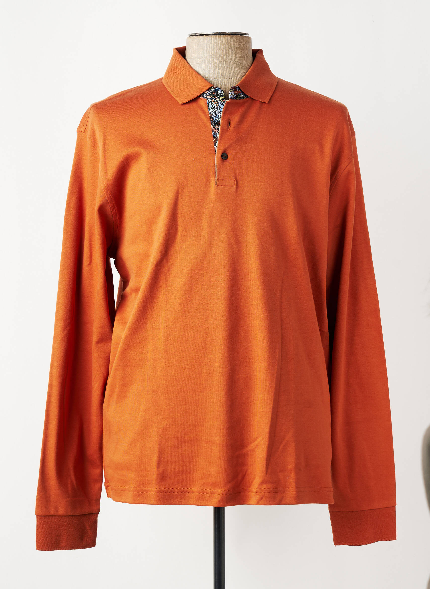 Polo manches longues manches longues orange MASSIMO BONI homme