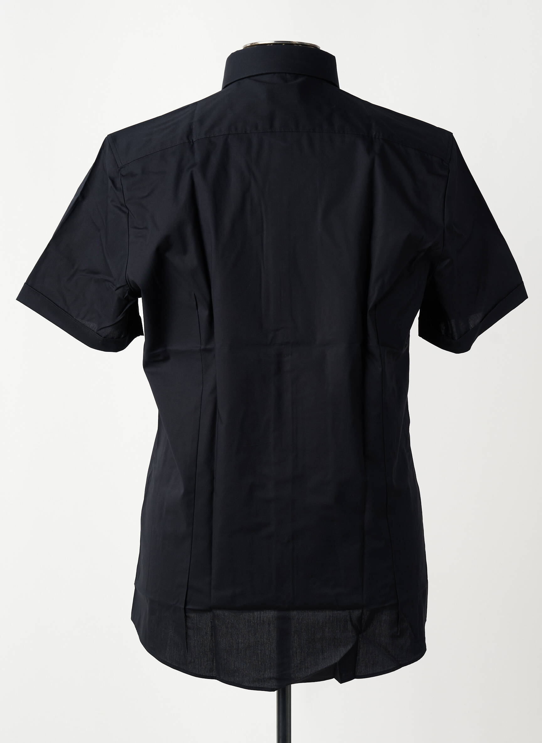 Chemise manches courtes coupe cintrée noir OLYMP homme