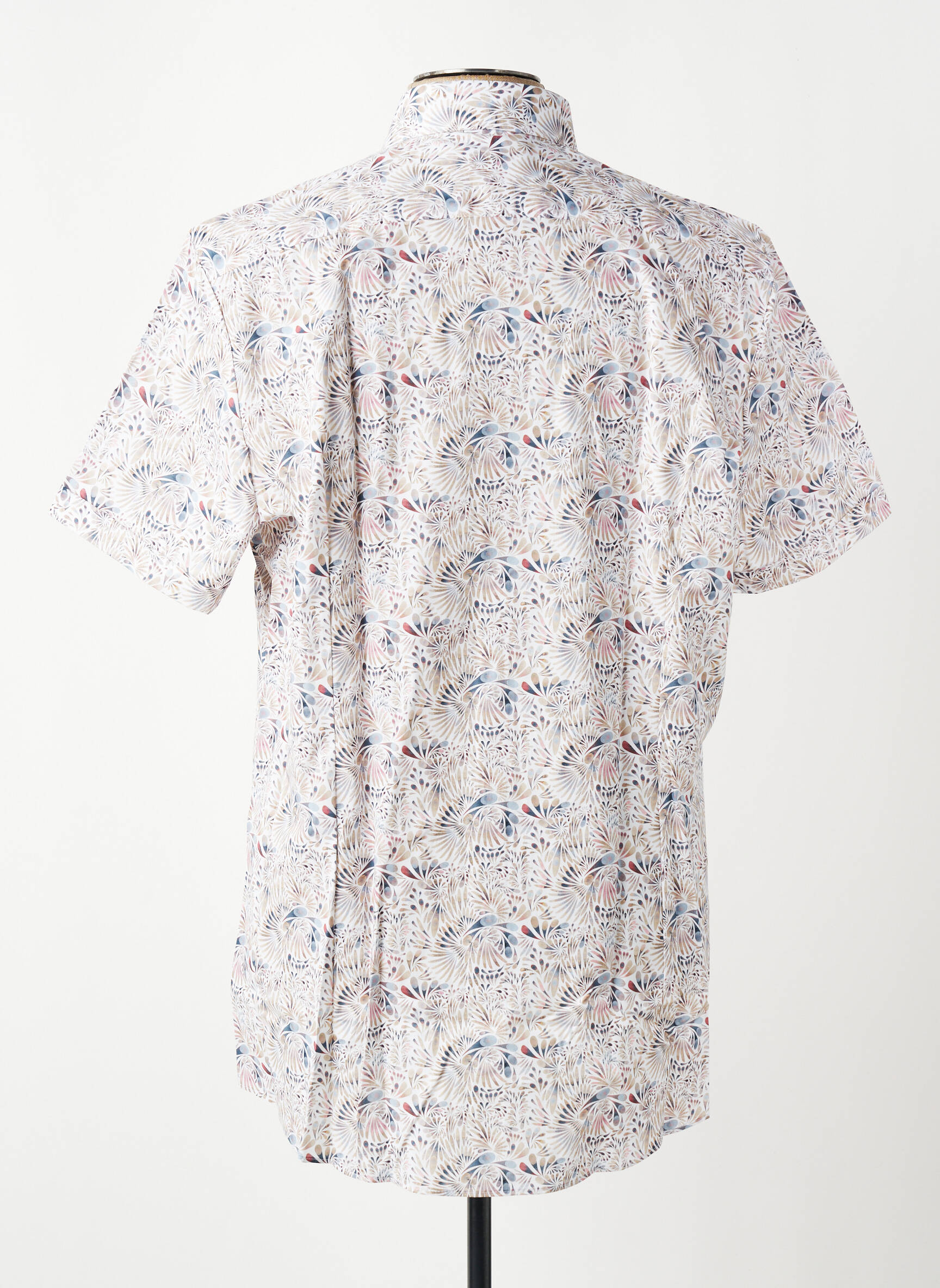 Chemise manches courtes imprimé fantaisie blanc OLYMP homme