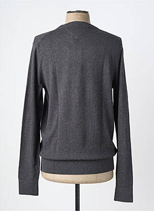 Pull stretch manches longues gris TOMMY HILFIGER homme