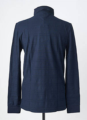 Pull col polo manches longues bleu TOMMY HILFIGER homme